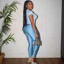 Sporty Crop Top & Silky Leggings Set