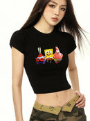 Spongebob & Patrick Crop Tee