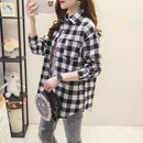 Casual Loose Fit Plaid Flannel Shirt – College Style