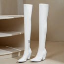 Over-the-Knee Elastic Thigh High Wedge Boots – Party Style