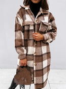 Checkered Tweed Longline Cardigan