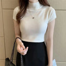 Summer Knit Turtleneck Blouse