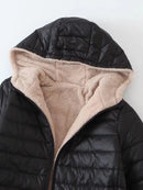Autumn Splice Zip-Up Hoodie Parka