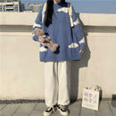 Warm Preppy Sweet Loose Crewneck Sweater