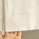 White Sweater Cropped Preppy Top Jacket