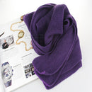 Warm Cashmere Like Monochrome Scarf Shawl
