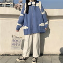 Warm Preppy Sweet Loose Crewneck Sweater